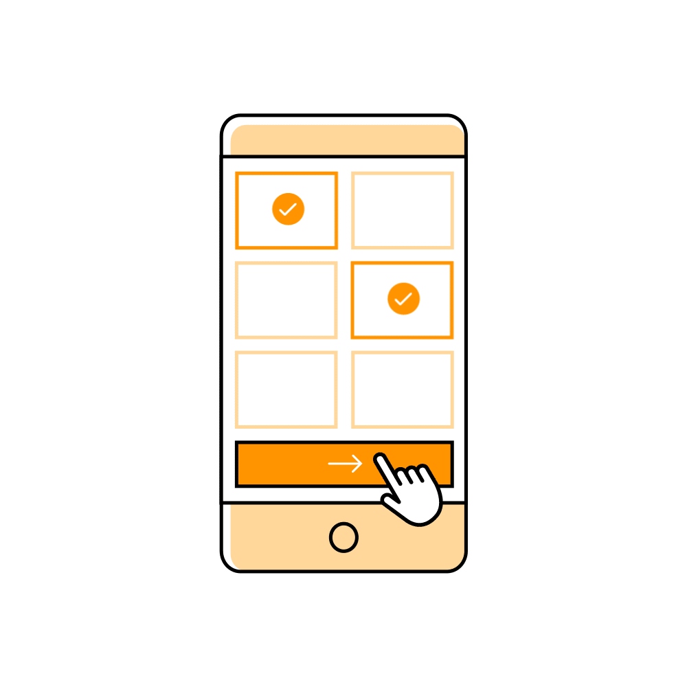Seleccionar fotos en la aplicación Pelipost